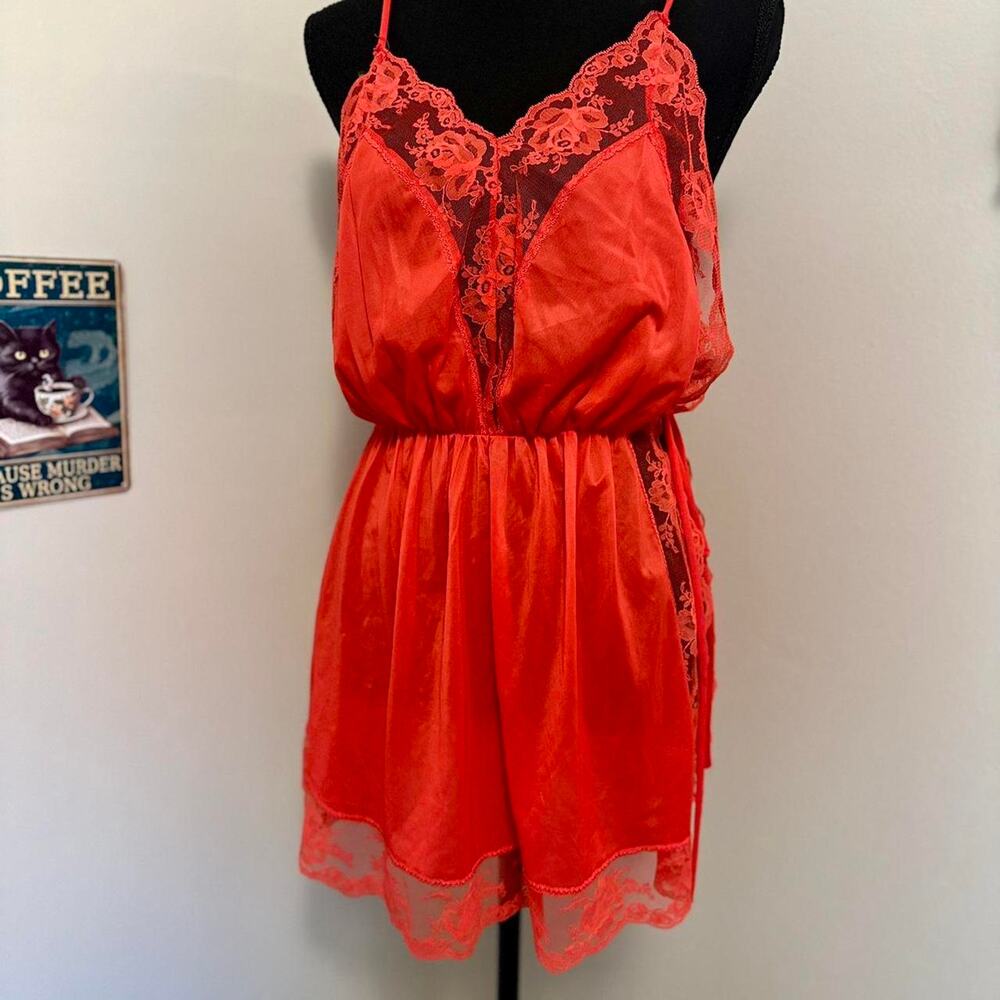 Red vintage Nancy King lingerie